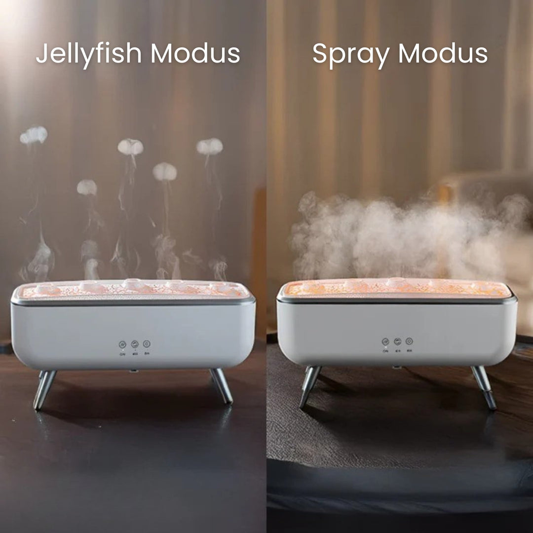 Aroma Diffuser ABS Plastic, 300 ml Tank | White, Jellyfish Mist Effect | Two Mist Modes, LED Colour Light, Remote &amp; Timer 5