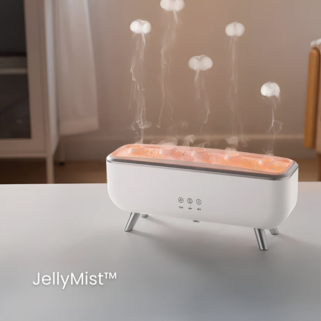 Aroma Diffuser ABS Plastic, 300 ml Tank | White, Jellyfish Mist Effect | Two Mist Modes, LED Colour Light, Remote &amp; Timer 6