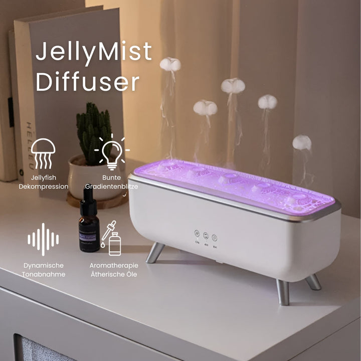 Aroma Diffuser ABS Plastic, 300 ml Tank | White, Jellyfish Mist Effect | Two Mist Modes, LED Colour Light, Remote &amp; Timer 3