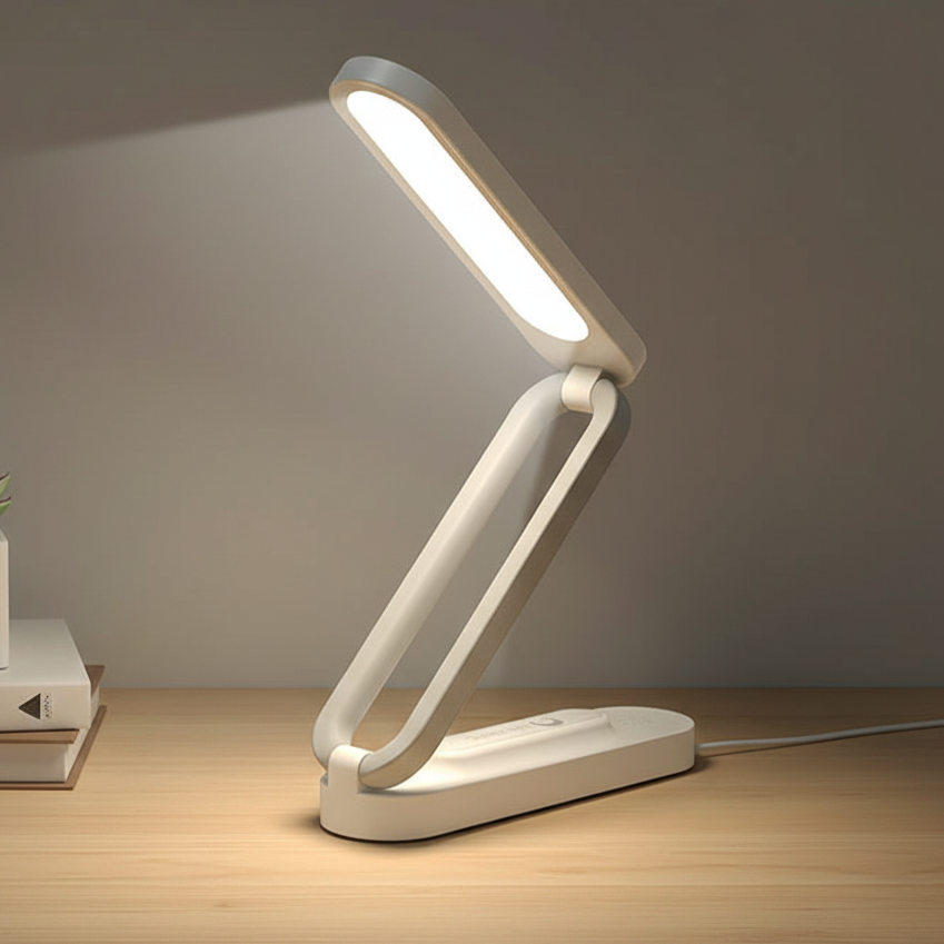LumiFlex stylish compact rechargeable desk lamp with adjustable brightness