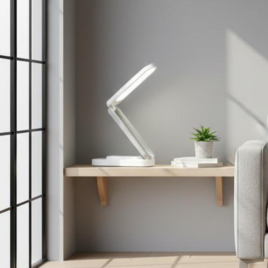 LumiFlex stylish compact rechargeable desk lamp with adjustable brightness