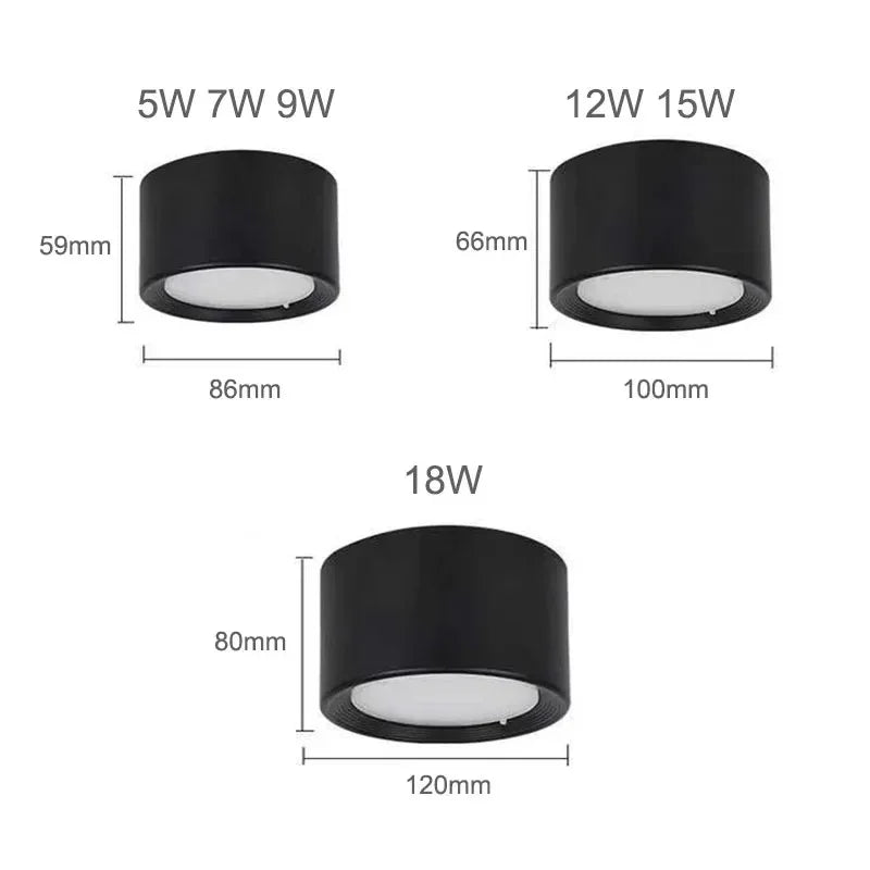 Adjustable LED Ceiling Spotlight Dimmable Swivel Downlight 4