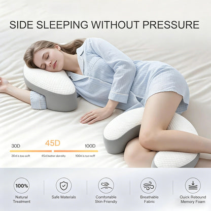Side Sleeper Pillow | Shoulder Cutout | Memory Foam | Hypoallergenic | Machine Washable