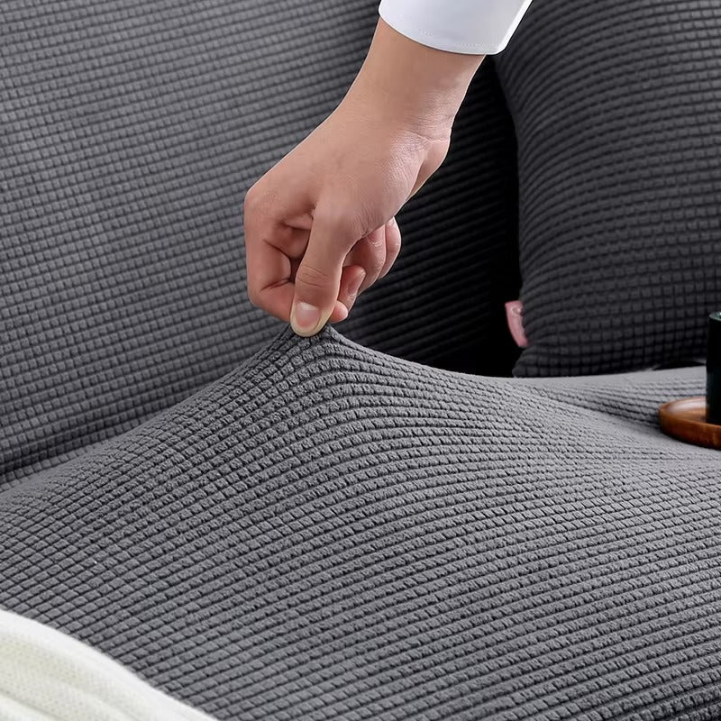 Stretch Sofa Cover Universal Fit Elastic Hem with Non-Slip Foam Strips 16