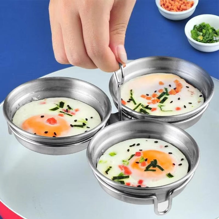 3 Cup Stainless Steel Egg Poacher Stovetop Steamer 5