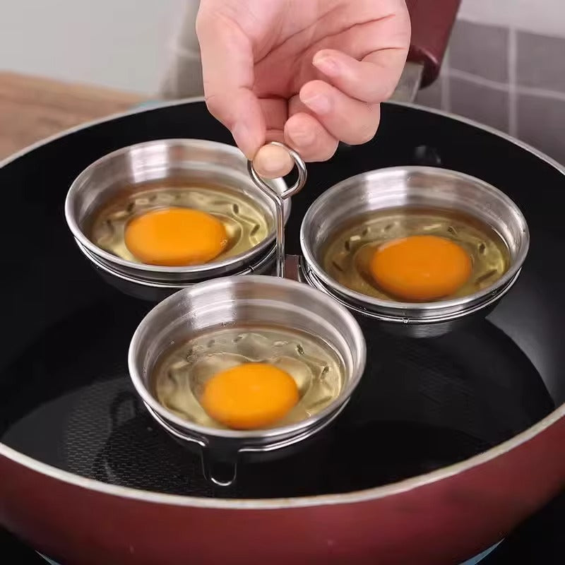 3 Cup Stainless Steel Egg Poacher Stovetop Steamer 4