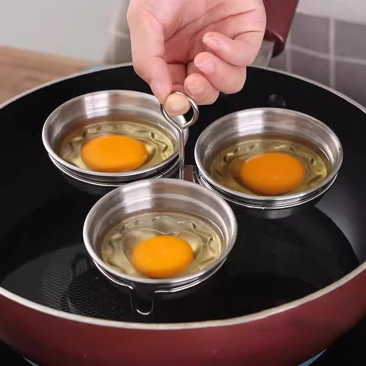3 Cup Stainless Steel Egg Poacher Stovetop Steamer 4