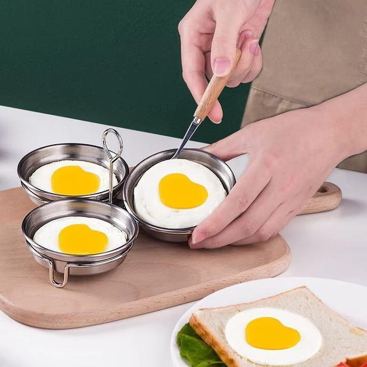 3 Cup Stainless Steel Egg Poacher Stovetop Steamer 6