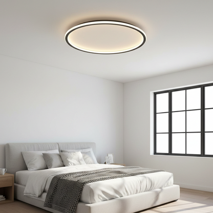 Quasso modern LED flush mount ceiling light with dimmable feature for living room and bedroom