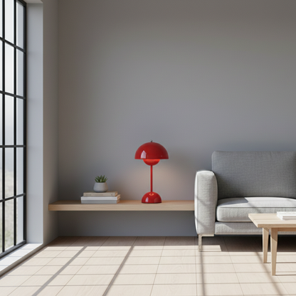 NordicNest table lamp in living room setting providing soft ambient light