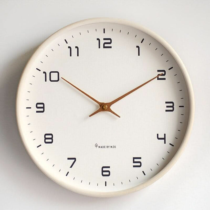 Silent Wooden Wall Clock 25x25 or 30x30 cm | Scandinavian Style, Brown or Cream | Noiseless Quartz, Battery Powered 5