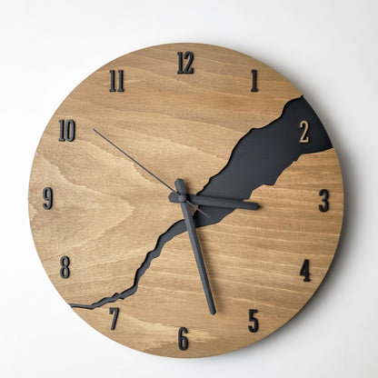 Nuvoro modern wooden wall clock, minimalist design, sleek and timeless style