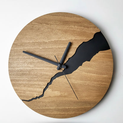 Nuvoro modern wooden wall clock, minimalist design, sleek and timeless style
