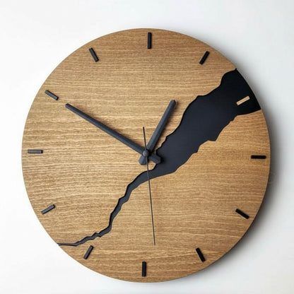 Nuvoro modern wooden wall clock, minimalist design, sleek and timeless style
