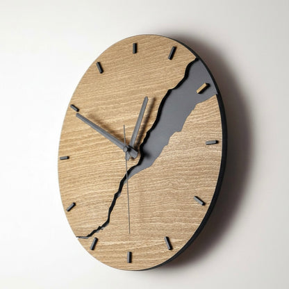 Nuvoro modern wooden wall clock, minimalist design, sleek and timeless style