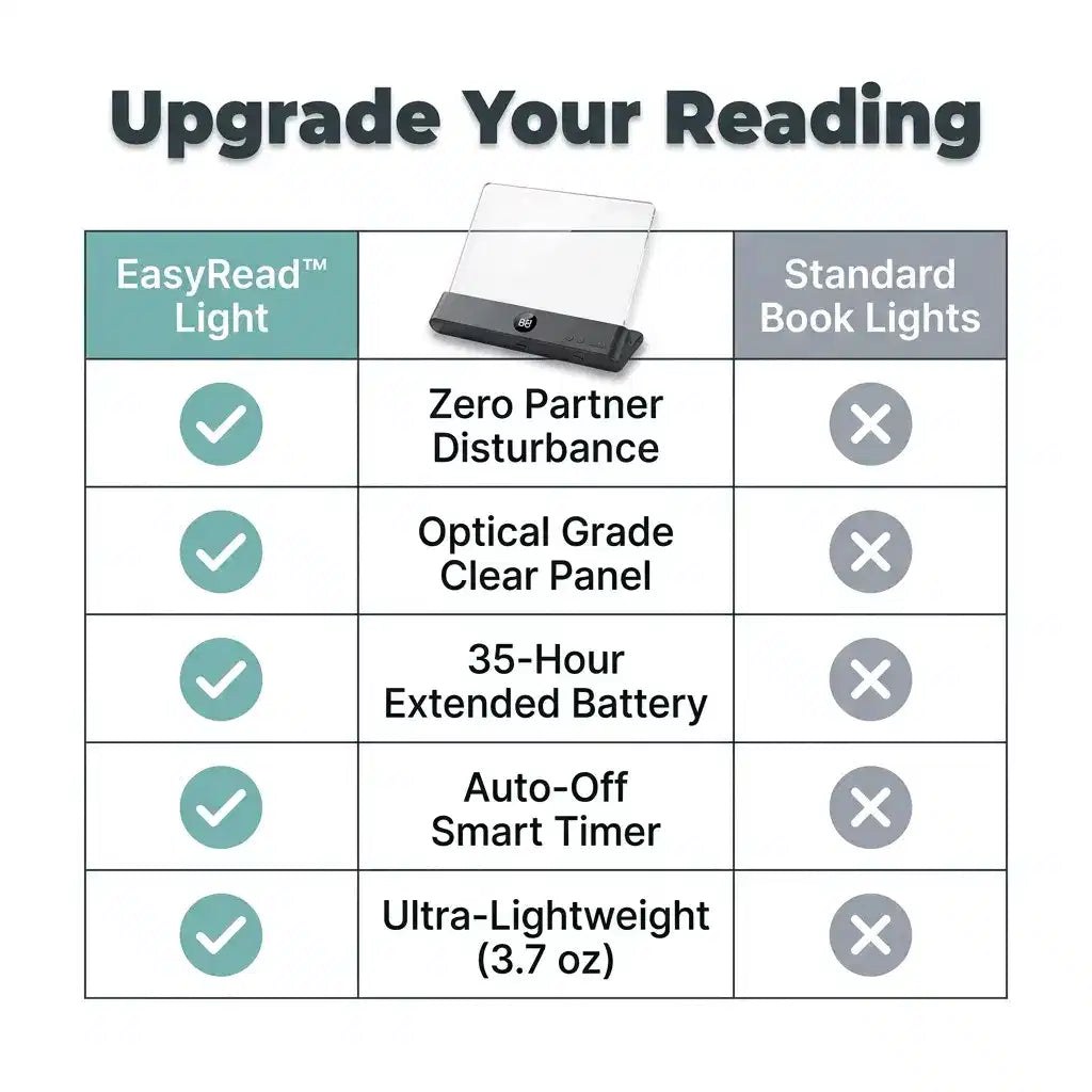 Bedside Reading Light | Focused Beam Keeps Partner in the Dark | Flicker-Free Panel with Micro-Etched Lens for Shadow-Free Clarity 10
