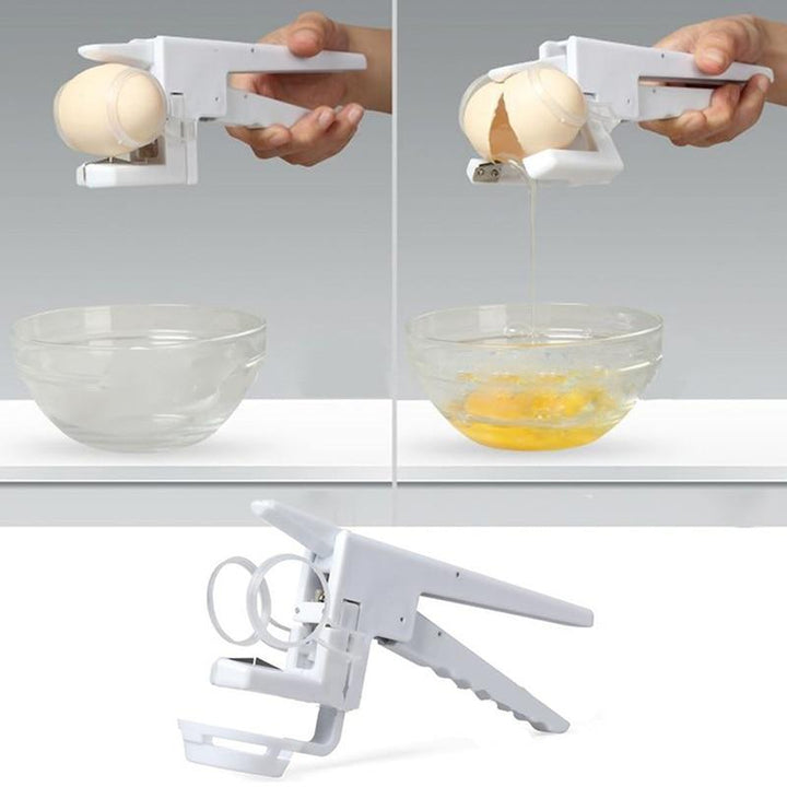 One Handed Egg Cracker Tool, Best Egg Cracker Egg Yolk Separator-Kitchen Equipments &amp; Tools-Kitchen Groups-Kitchen Groups