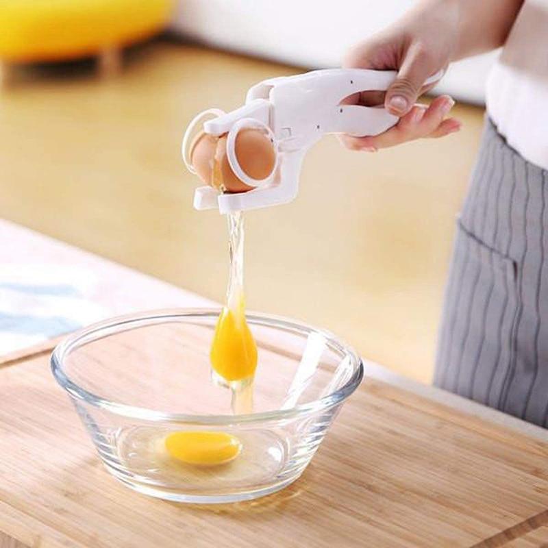 One Handed Egg Cracker Tool, Best Egg Cracker Egg Yolk Separator-Kitchen Equipments &amp; Tools-Kitchen Groups-Kitchen Groups