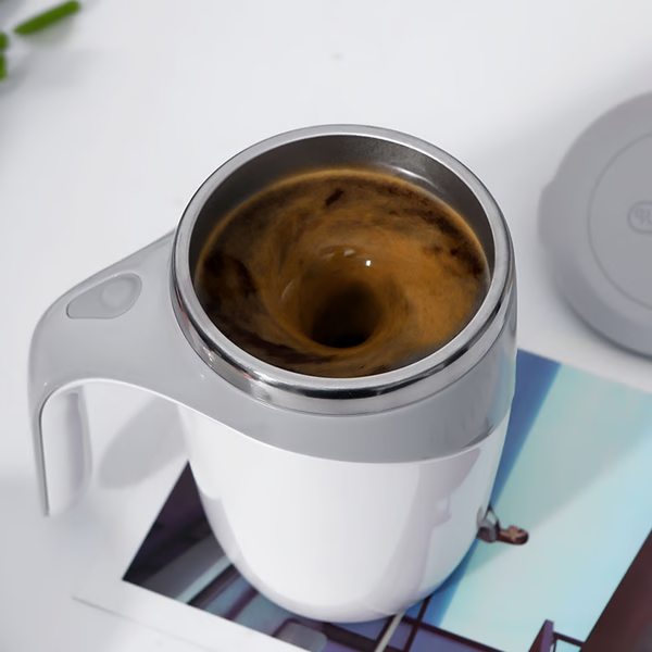 Self-Stirring Magnetic Coffee Mug | Cordless Rechargeable, Up to 60 Uses Per Charge | Mixes Coffee, Milk or Juice Instantly 4