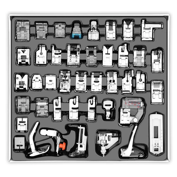 Presser Foot Set 42 Piece | Zipper, Quilting, Overcast &amp; Applique Feet | Fits Most Low Shank Sewing Machines for Home Sewing 1