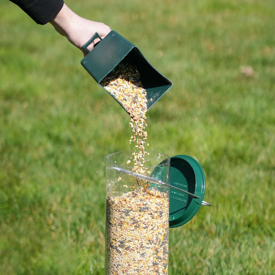 Squirrel Proof Bird Feeder Metal | Rotating Perch Spins Off Squirrels | Weatherproof Men&