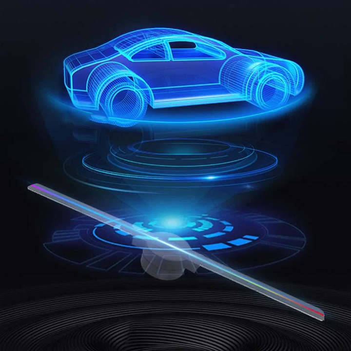 3D Hologram LED Fan Projector | Adjustable Brightness &amp; Angle Holographic Display | Multi-Sync for Advertising Displays 6
