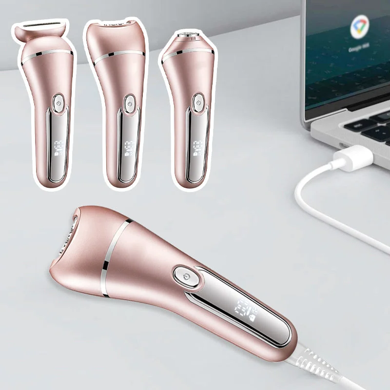 Electric Shaver for Women | 3-in-1 Shave, Trim &amp; Epilate Heads | Waterproof, Wet &amp; Dry Use, USB Rechargeable Grooming Kit 5