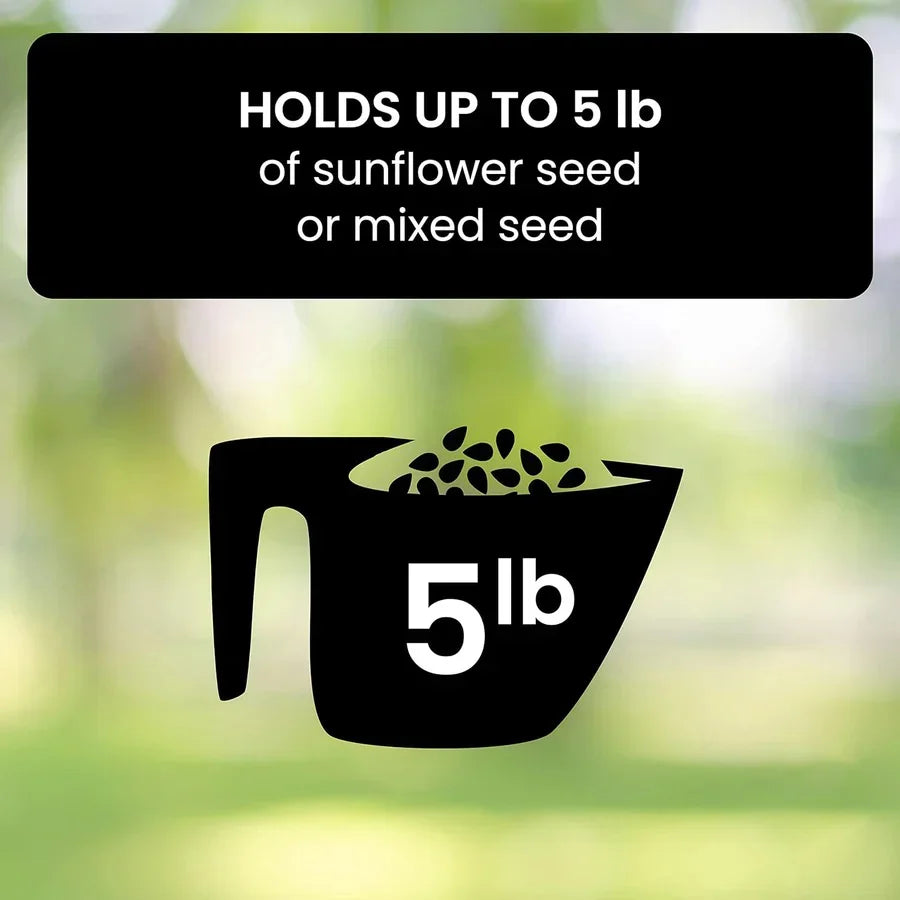 Squirrel Proof Bird Feeder Metal | Rotating Perch Spins Off Squirrels | Weatherproof Men&