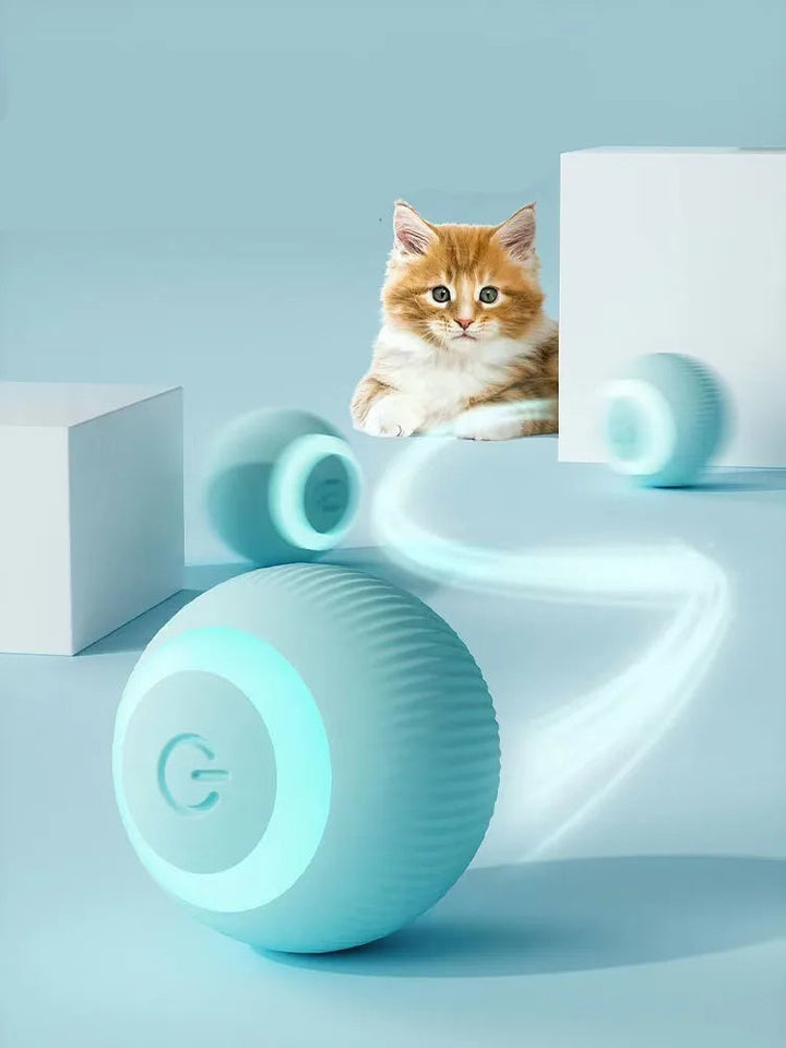 Interactive Cat Ball Toy | Automatic Random Movement &amp; Light Vibration | Stimulates Play, Exercise and Curiosity 4