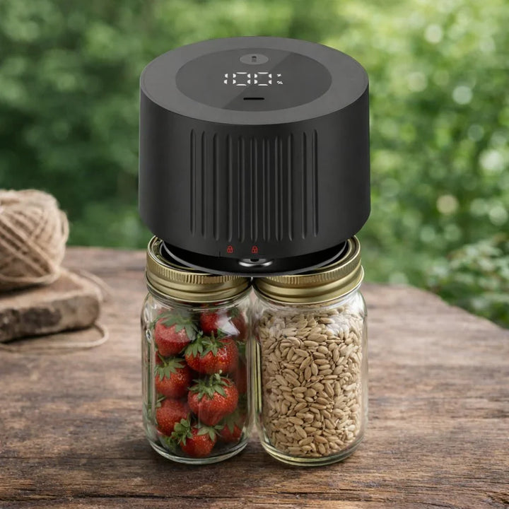 Electric Vacuum Sealer for Mason Jars | One Button Sealing in 40 to 60 Seconds | Cordless, Fits Wide and Regular Mouth Jars 1