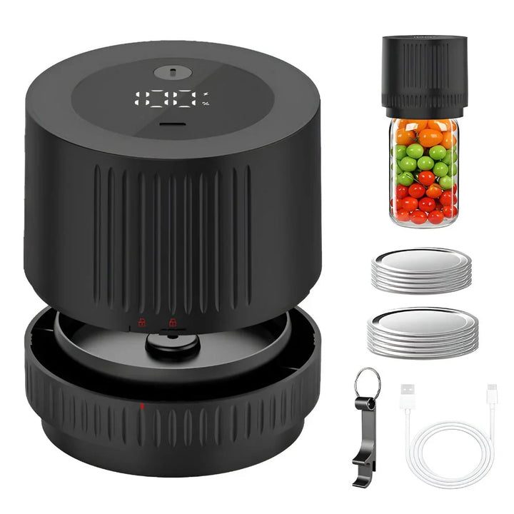 Electric Vacuum Sealer for Mason Jars | One Button Sealing in 40 to 60 Seconds | Cordless, Fits Wide and Regular Mouth Jars 7