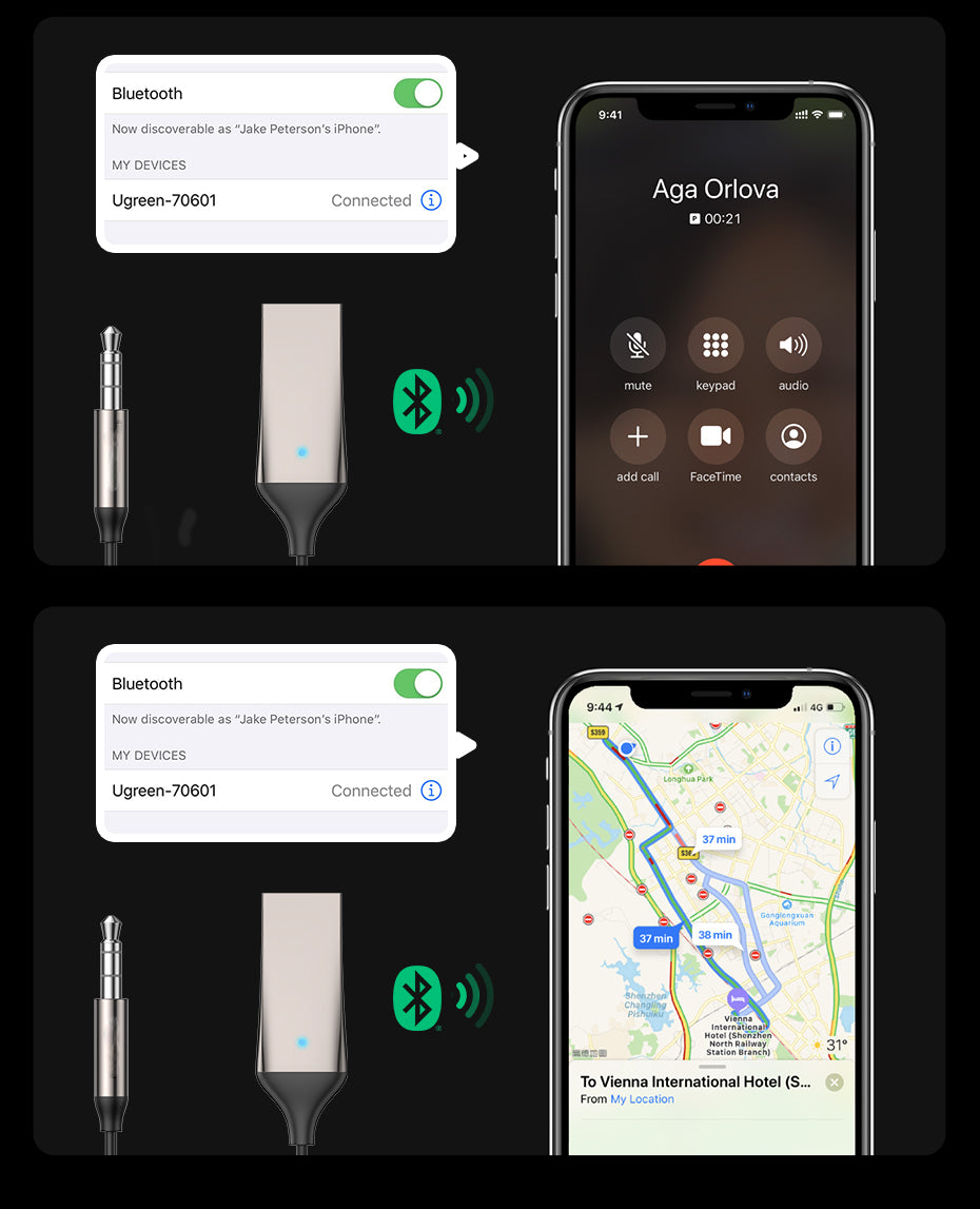 Bluetooth Aux Adapter Bluetooth 5.3 | Stable 10m Range &amp; Auto-Reconnect | Zinc Alloy Build with 5-Device Memory 4
