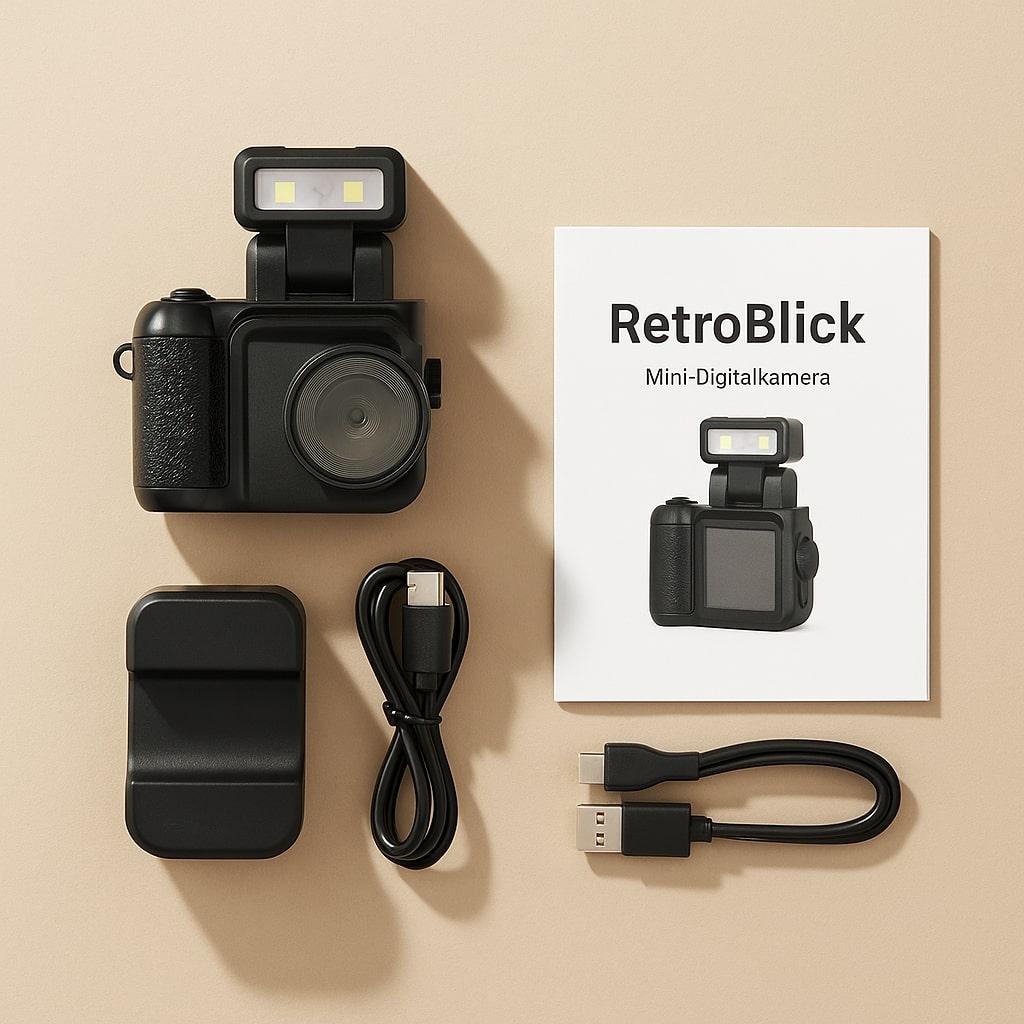 Retro Digital Camera Compact | 1080p HD Photo &amp; Video Mode | 600 Minutes Battery, USB Charging, Colour Display 10