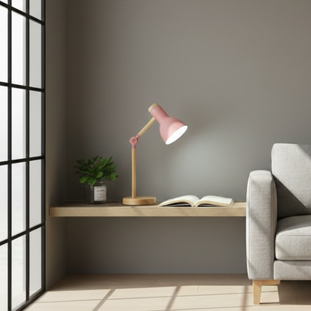 ScandiLuxe desk lamp in modern living room providing stylish and functional lighting