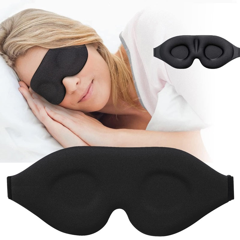 3D Blackout Sleep Mask | Memory Foam Contoured Design | Adjustable Strap for Total Light Blocking and Restful Sleep 8