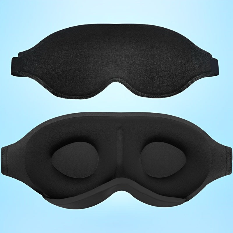 3D Blackout Sleep Mask | Memory Foam Contoured Design | Adjustable Strap for Total Light Blocking and Restful Sleep 1