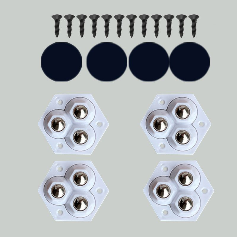 Ball Bearing Furniture Casters 360° Swivel with Self-Adhesive Pads 1