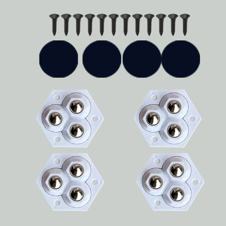 Ball Bearing Furniture Casters 360° Swivel with Self-Adhesive Pads 1