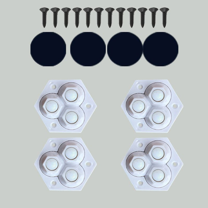 Ball Bearing Furniture Casters 360° Swivel with Self-Adhesive Pads 17