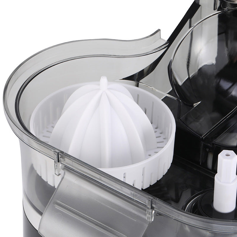 Automatic Dual Head Citrus Juicer | Black or White, 110V/220V | Pulp-Free Juice for Two Citrus Fruit Halves at Once 2
