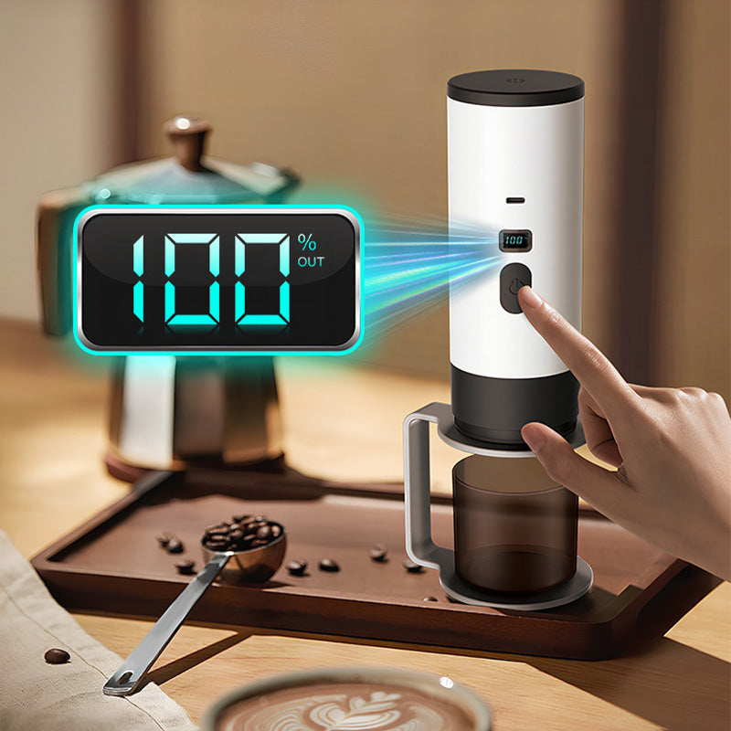 Portable Espresso Machine with LCD Display | Battery &amp; USB-C Rechargeable | 90 ml Tank, 6.5 x 24 cm, Travel Coffee Maker 3