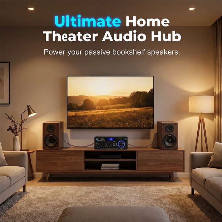 Karaoke Amplifier 5-in-1 | Bluetooth, USB, SD/MMC &amp; FM Radio | Dual Microphone Inputs with Bass &amp; Treble Control 7