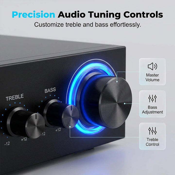 Karaoke Amplifier 5-in-1 | Bluetooth, USB, SD/MMC &amp; FM Radio | Dual Microphone Inputs with Bass &amp; Treble Control 6