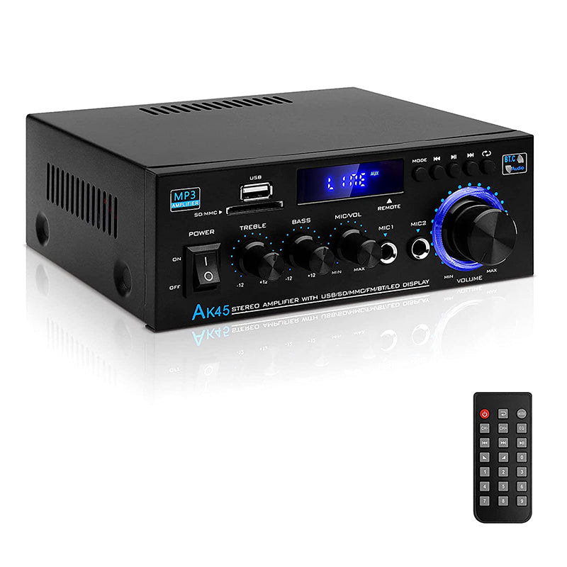 Karaoke Amplifier 5-in-1 | Bluetooth, USB, SD/MMC &amp; FM Radio | Dual Microphone Inputs with Bass &amp; Treble Control 9