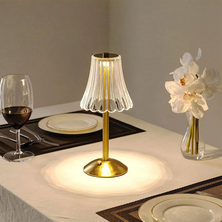 Rechargeable Table Lamp LED Retro Design Three-Colour with Touch Dimming 5
