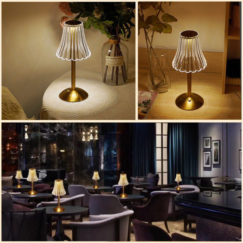 Rechargeable Table Lamp LED Retro Design Three-Colour with Touch Dimming 8