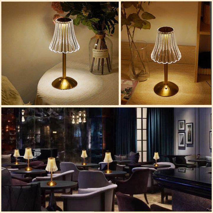Rechargeable Table Lamp LED Retro Design Three-Colour with Touch Dimming 8