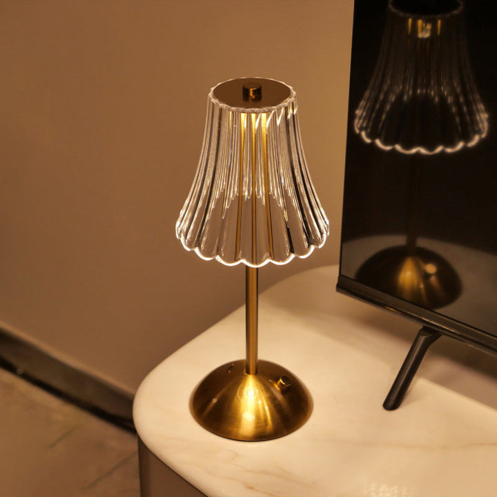 Rechargeable Table Lamp LED Retro Design Three-Colour with Touch Dimming 4
