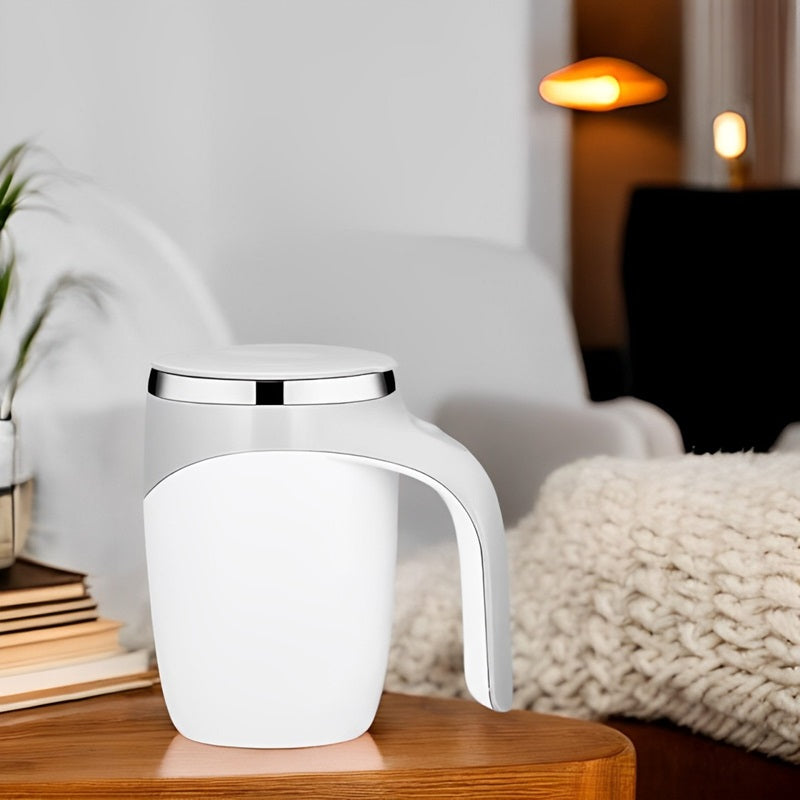 Self Stirring Mug Stainless Steel | Magnetic Base & Rechargeable Motor | Hands-Free Mixing for Coffee, Tea & Shakes 2