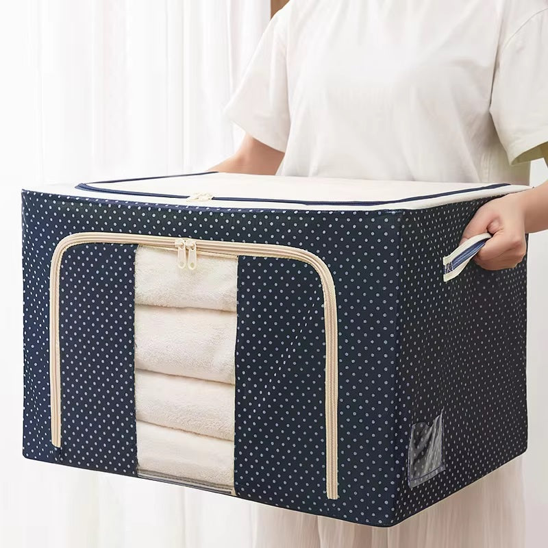 Collapsible Storage Bins Oxford Fabric &amp; Metal Frame | Stackable, Reinforced Handles | Folds Flat for Easy Storage 7